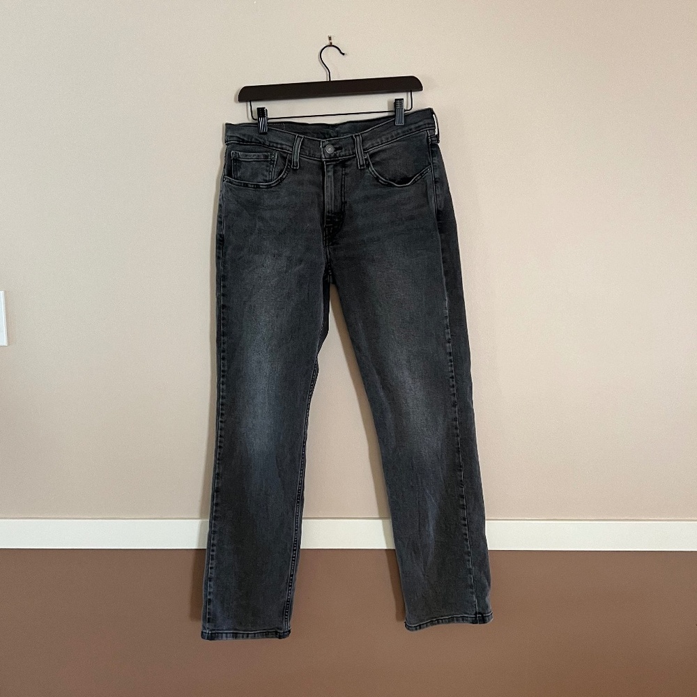 Men's Grey Levi's 514 Waist 32 Length 32 Straight Cut
